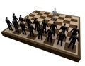 Abstract businessmen chess
