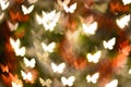 Abstract butterflies shape bokeh for background Royalty Free Stock Photo