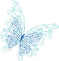 Abstract butterfly floral background Royalty Free Stock Photo