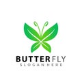 Abstract  Butterfly Leaf logo design element vector illustration Royalty Free Stock Photo