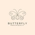 abstract butterfly line logo vector symbol illustration design Royalty Free Stock Photo