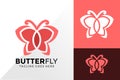 Abstract Butterfly Logo Design, Brand Identity Logos Designs Vector Illustration Template Royalty Free Stock Photo