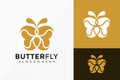 Abstract Butterfly Logo Design, creative modern Logos Designs Vector Illustration Template Royalty Free Stock Photo