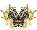 Abstract butterfly wings with dragon elements Royalty Free Stock Photo
