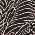 Abstract Butterfly Wings and Zebra Stripes Seamless Pattern. Modern Animal Skin Print. Vector Background Royalty Free Stock Photo