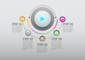 Abstract button infographic option template.