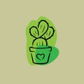 Abstract cactus plant vector image