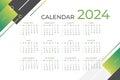 Abstract 2024 calendar template, Modern 2024 new year calendar design template