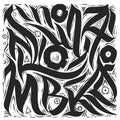 Abstract calligraphic pattern. Vector illustration design element