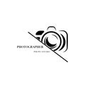 Abstract camera logo vector design template for professional pho