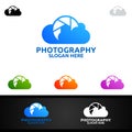 Cloud Camera Photography Logo Icon Vector Design Template Royalty Free Stock Photo