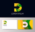 Abstract camo D letter logo icon sign icon with business