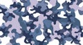 Abstract camouflage pattern blue gray and white irregular shapes background texture Royalty Free Stock Photo