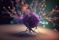 Cancer Cell. Generative AI Royalty Free Stock Photo