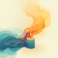 Abstract candle with smoke Royalty Free Stock Photo