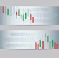 Abstract candlestick stock exchange banner background vector