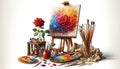 Abstract Canvas and Colorful Palette Creative Realism