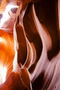 Abstract Canyon Shapes: Orange and Mauve Waves