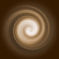 Abstract swirl coffee cappuccino or cocoa background texture.