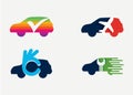 Abstract car logo set design template