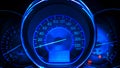 Abstract car speedometer in blue tone Royalty Free Stock Photo