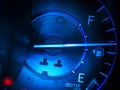 Abstract car speedometer in blue tone Royalty Free Stock Photo