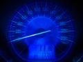 Abstract car speedometer in blue tone Royalty Free Stock Photo