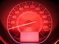 Abstract car speedometer in red tone Royalty Free Stock Photo