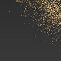 Abstract card banner with golden dust particle pattern