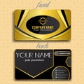 Black ID Card Luxury and charming vintage design