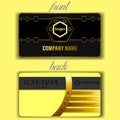 Luxury business card templates with a very graceful and charming black gold theme that is very feminine and chic Royalty Free Stock Photo