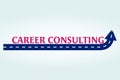 Abstract career consulting vector illustration in flat cartoon style. Mentoring, coaching, and success concept Royalty Free Stock Photo