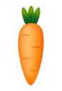 Abstract Carrot Icon Isolated on White Background. Vector Illustration