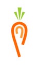 Abstract carrot logo