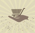 Abstract cart . Commersial background Royalty Free Stock Photo