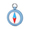 Abstract Cartoon Compass Web Icon Sign. 3d Rendering