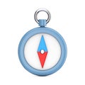 Abstract Cartoon Compass Web Icon Sign. 3d Rendering