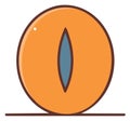 Abstract Cartoon Eye Illustration, Orange and Brown Design Royalty Free Stock Photo