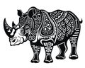 Abstract Cartoon Rhinoceros