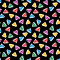 Abstract cartoon style diamond seamless pattern, good for textile and paper print, card, poster, another design.