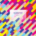 Abstract celebration background colorful diagonal rounded lines halftone transition pattern with space for text