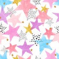 Abstract celebration background with watercolor stars Royalty Free Stock Photo