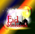 Abstract celebration card Eid Mubarak