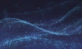 Abstract Celestial Background with Shimmering Blue Light Particles Evokes Vastness of Space Royalty Free Stock Photo