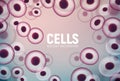 Abstract cell background, human biology science medical nucleus. Vector cell virus stem