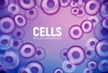 Abstract cell background, human biology science medical nucleus. Vector cell virus stem