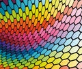 Abstract cell rainbow background