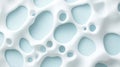 Abstract cellular structure with interconnected pores and smooth white membranes on a pale blue textured background, representing Royalty Free Stock Photo