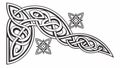 Abstract Celtic Knot Decorative Corner Embellishment, vector design Generative AI Royalty Free Stock Photo