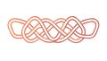Abstract Celtic Knot Loop Pattern Warm Tones Vector, vector design Generative AI Royalty Free Stock Photo
